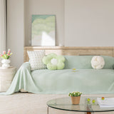 Cooling Ice Silk Sofa Throw Cover, Summer Diamond Textured Furniture Protector Blanket