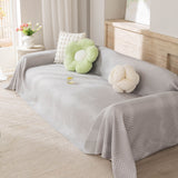 Cooling Ice Silk Sofa Throw Cover, Summer Diamond Textured Furniture Protector Blanket