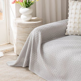 Cooling Ice Silk Sofa Throw Cover, Summer Diamond Textured Furniture Protector Blanket