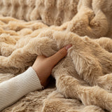 Thick Faux Fur Sofa Cover Fluffy Plush Warm Sofa Slipcover Furniture Protector for Couch Bed