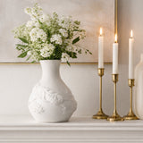 Daulton Ivory Embossed Italia Paper Mache Vase