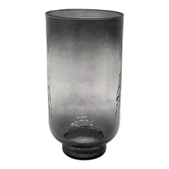 Una Gray/Black Large Hammered Glass Hurricane