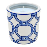 Bracut Blue/White Sea Salt Chain Print Candle