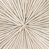 Bostonia Gold/White Etched Metal Coastal Side Table