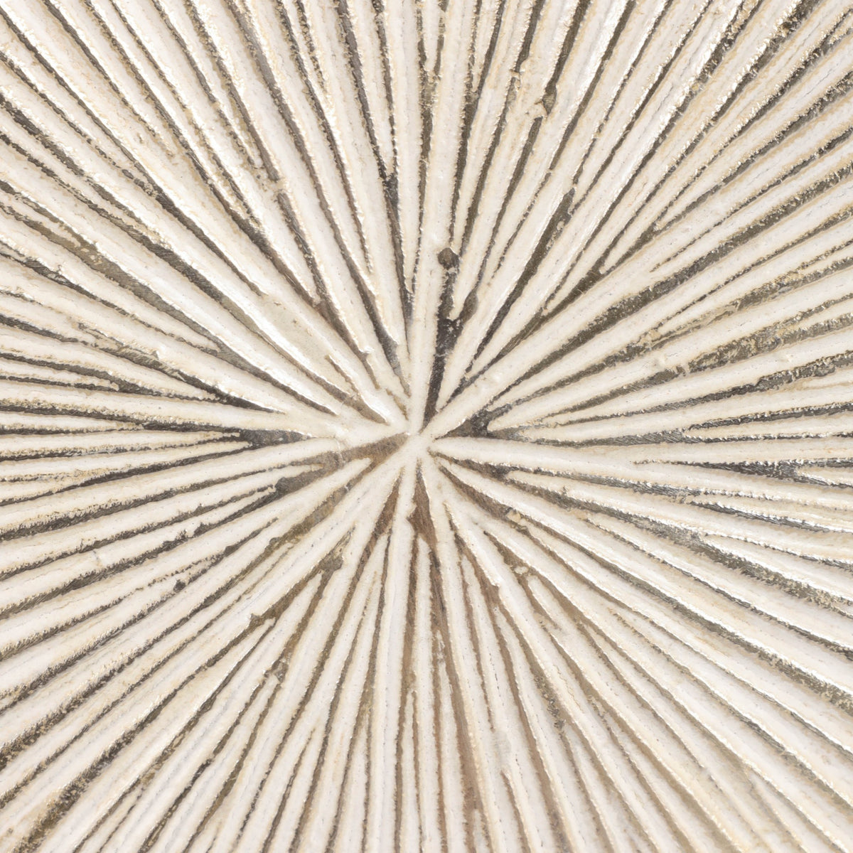 Bostonia Gold/White Etched Metal Coastal Side Table