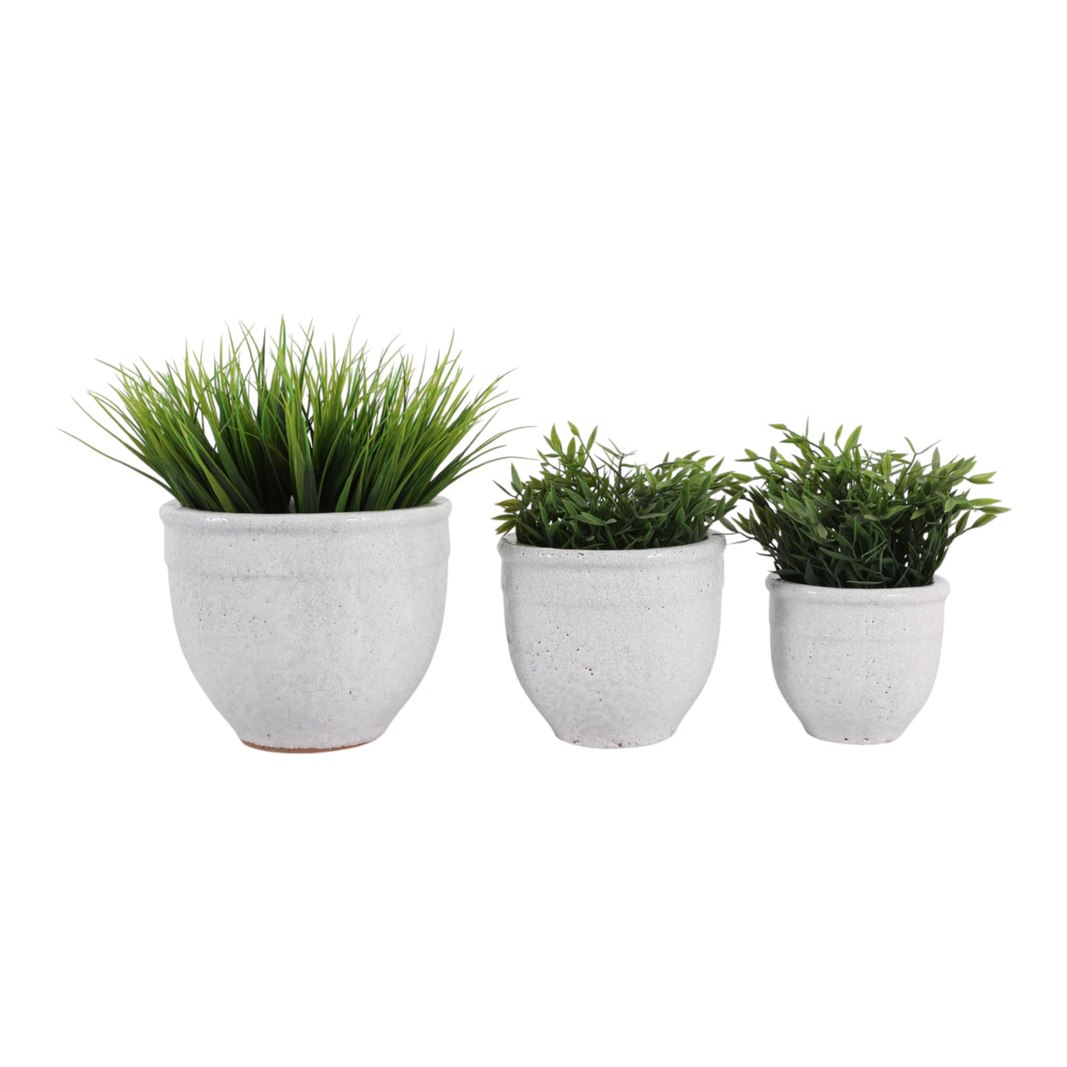 Hayfordway White Terracotta Planter Pots (Set of 3)