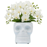 Kathryn White Small Ceramic Skull Vase