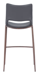 Ace Dark Gray & Walnut Barstool (Set of 2)
