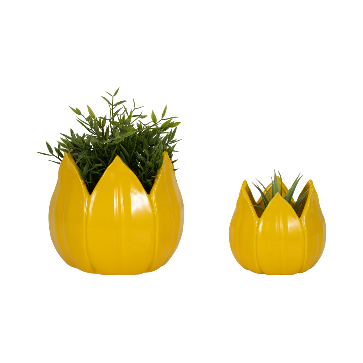 Gentrywind Yellow Petal Planters (Set of 2)