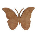 Hooper White/Natural Large Distressed Wood Butterfly