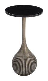 Ionis Black & Antique Silver Accent Table