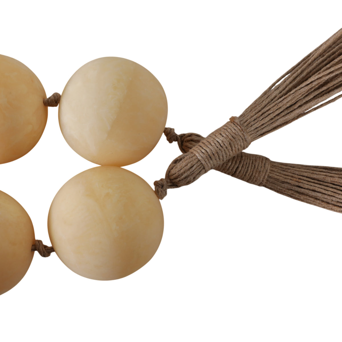 Palmerhaven Ivory Swirled Resin Beaded Garland