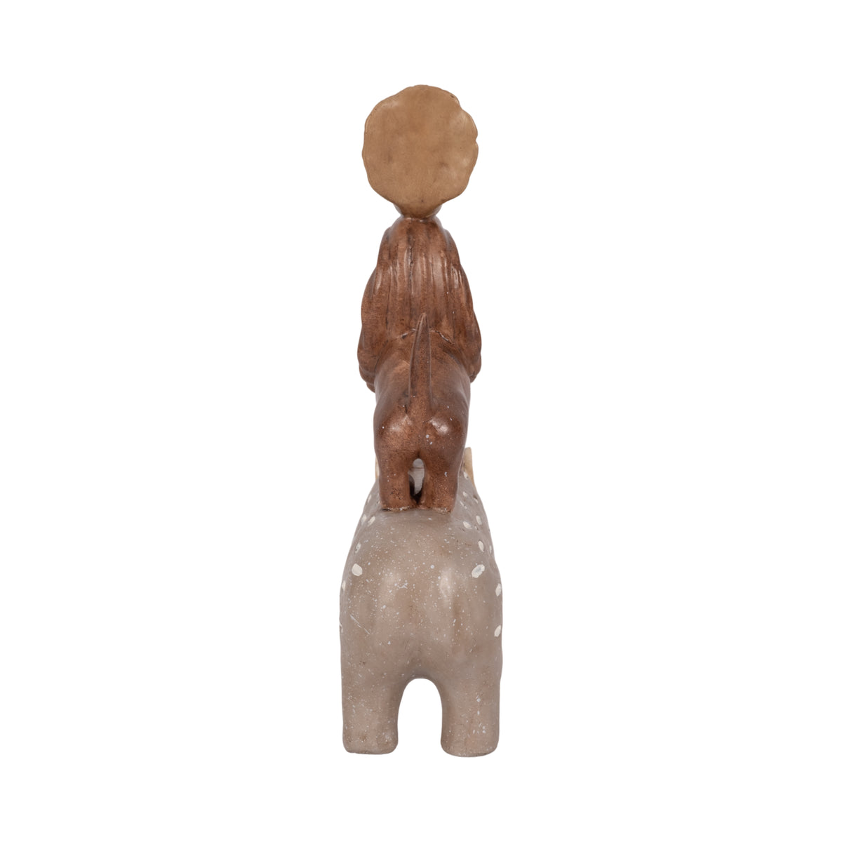 Crosbymill Tan/Ivory/Brown Animal Pyramid Decor