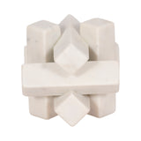 Aurant White Marble Geometric Orb