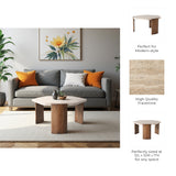 Mecca Brown Hexagon Travertine Coffee Table