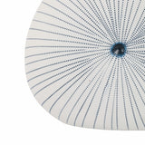 Lochford White/Blue Round Dotted Shell Vase