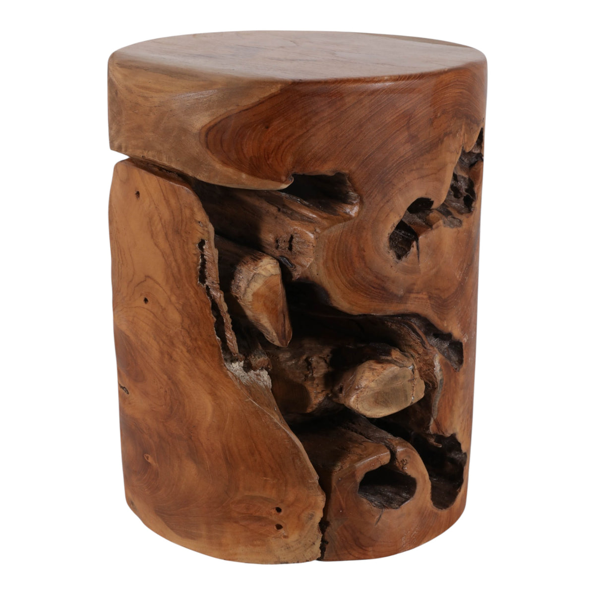 Ruthven Natural Live Edge Teakwood Stool