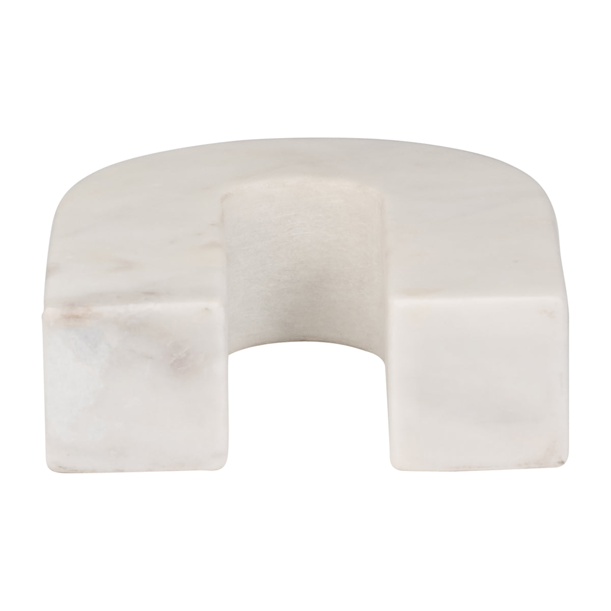 Hillcrest White Small Marble Horseshoe Tabletop Decor