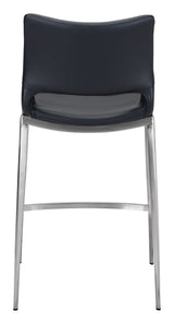 Ace Black & Silver Counter Stool (Set of 2)