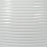 Clydecross White Ceramic Ribbed Temple Jar