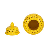 Brisbane Yellow Pierced Temple Jar