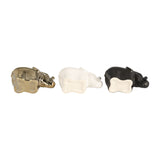 Gomez Multicolor Plumeria Elephant Candles (Set of 3)