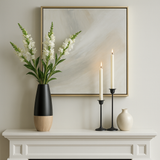 Earlimart Cream/Black Ceramic 2-Tone Vase