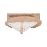 Mystic Natural/White Small Wood Sailboat