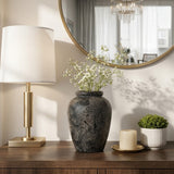 Ordway Distressed Black/Gray Small Terracotta Vase