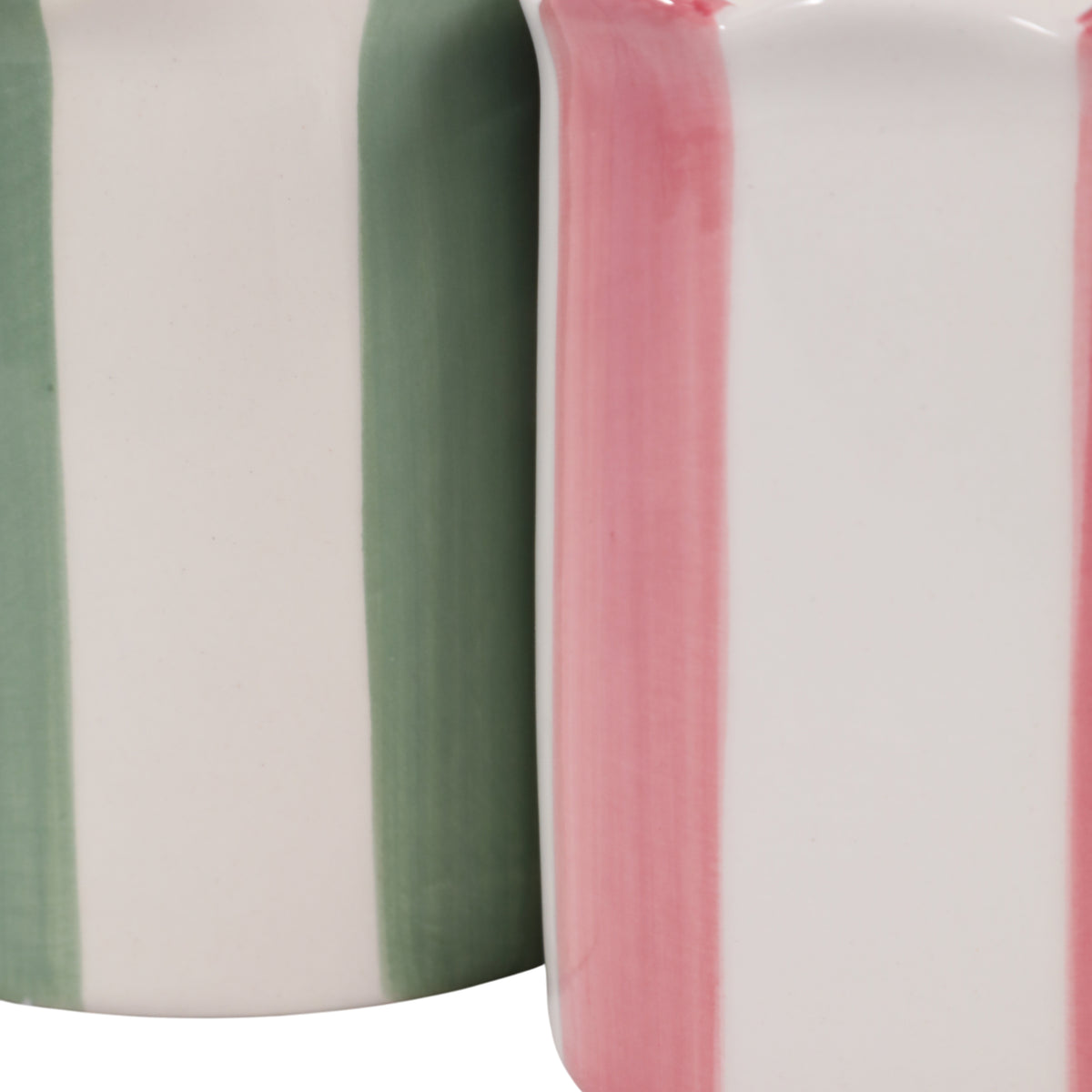 Sun City Multicolor Coconut Goji Orange Stripe Candles (Set of 2)