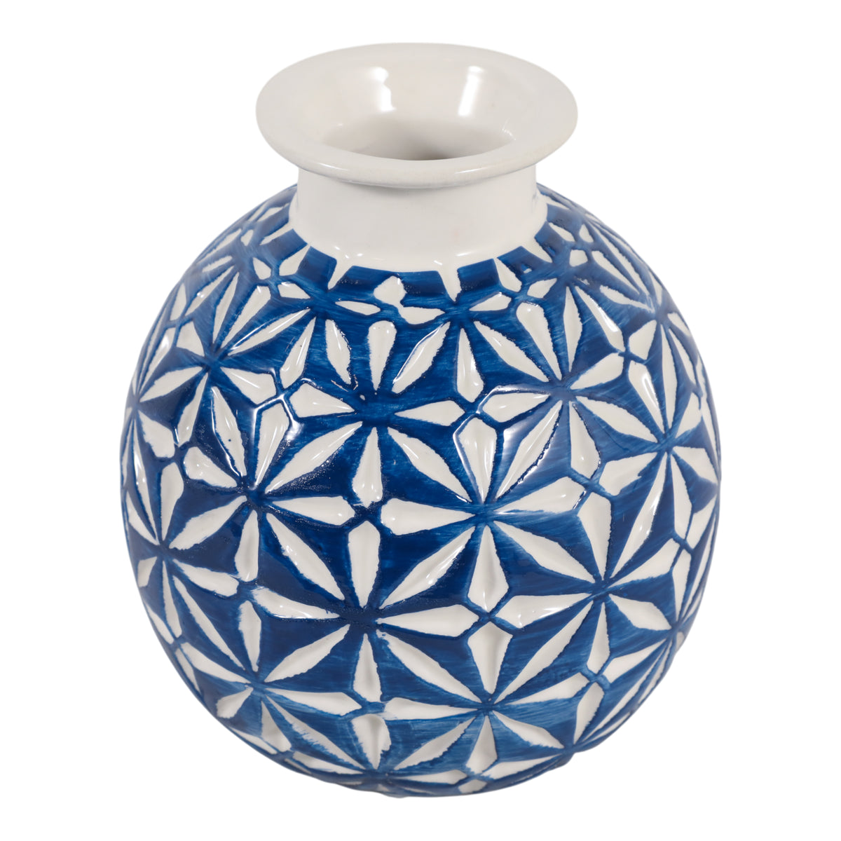 Wheeler Blue Small Ceramic Daisy Vase