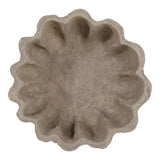 Ragtown Taupe Fluted Paper Mache Bowl