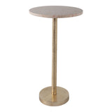 Graton Ivory/Gold Drink Table with Marble Top