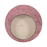 Bodfish Pink Glass Crackled Scented Candle