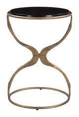 Tempus Black & Brass Accent Table