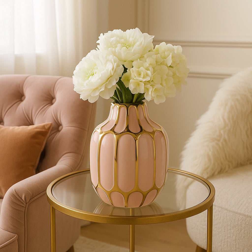 Calvinham Pink/Gold Vase