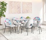 Torrey Gray Dining Chair (Set of 2) Multicolor Print &