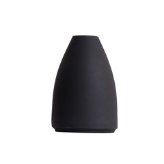 10” Cone Stone Vase Black Matte - Ornate Home