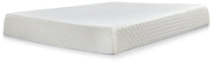 10 Inch Chime Memory Foam White King Mattress and Foundation - Ornate Home