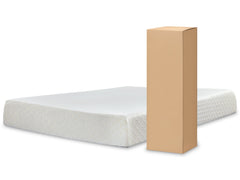 10 Inch Chime Memory Foam White King Mattress and Foundation - Ornate Home