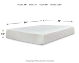 10 Inch Chime Memory Foam White King Mattress and Foundation - Ornate Home