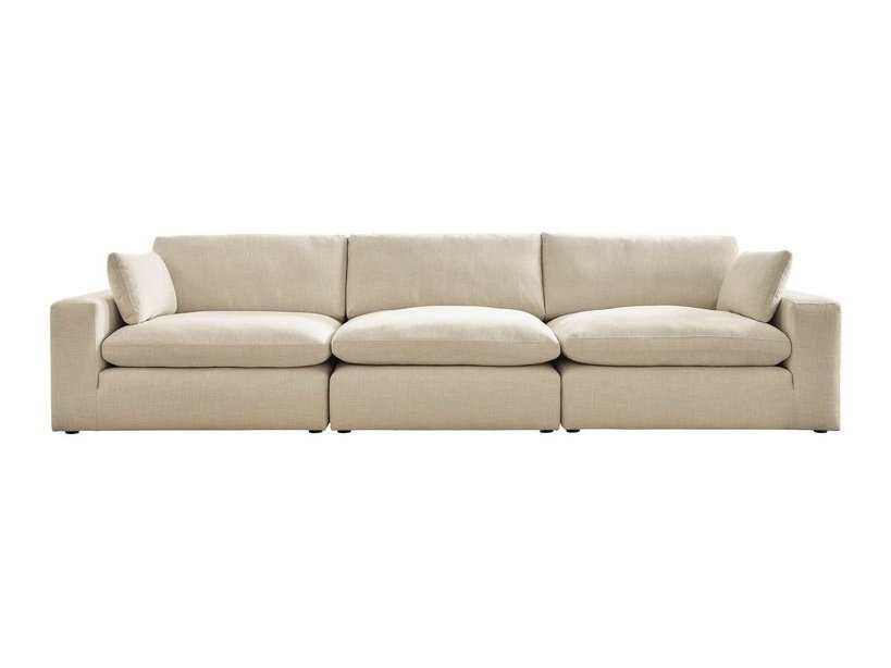 (Online Special Price) Elyza Linen 3pc Sectional Sofa - Ornate Home