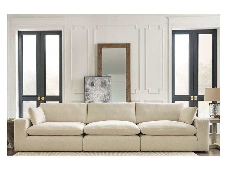 (Online Special Price) Elyza Linen 3pc Sectional Sofa - Ornate Home