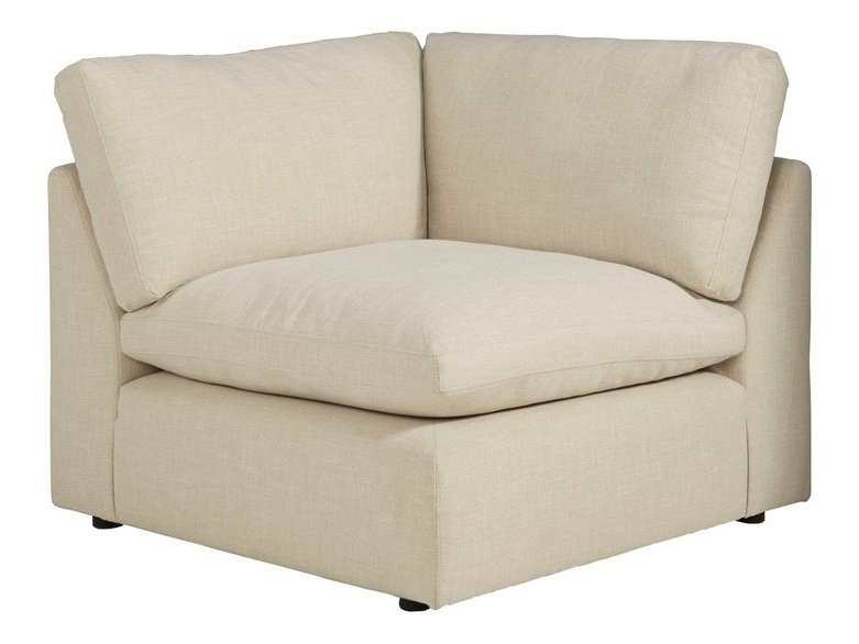 (Online Special Price) Elyza Linen 5pc Sectional Sofa w/ RAF Corner Chaise - Ornate Home