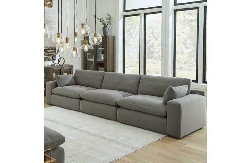 (Online Special Price) Elyza Smoke 3pc Sectional Sofa - Ornate Home