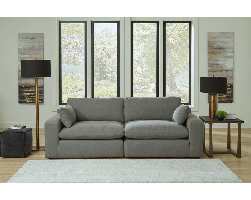(Online Special Price) Elyza Smoke 2pc Sectional Loveseat - Ornate Home