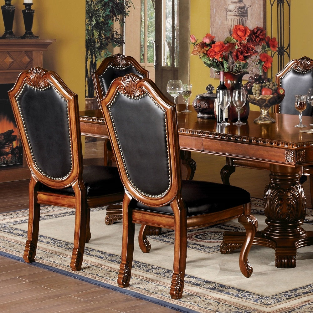 Chateau De Ville Black  & Cherry Side Chair (Set of 2) - Ornate Home