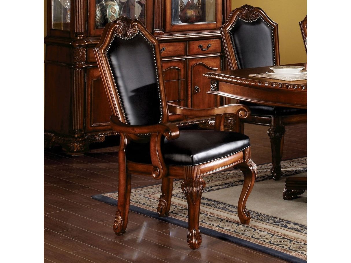 Chateau De Ville Black  & Cherry Arm Chair (Set of 2) - Ornate Home