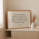 Think on These Things Philippians 4:8 Print