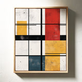 Modular Rhythm – Abstract Primary Color Grid Art